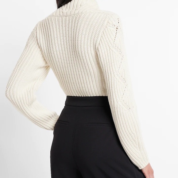 White Ribbed Sweater - Picture 2 of 5